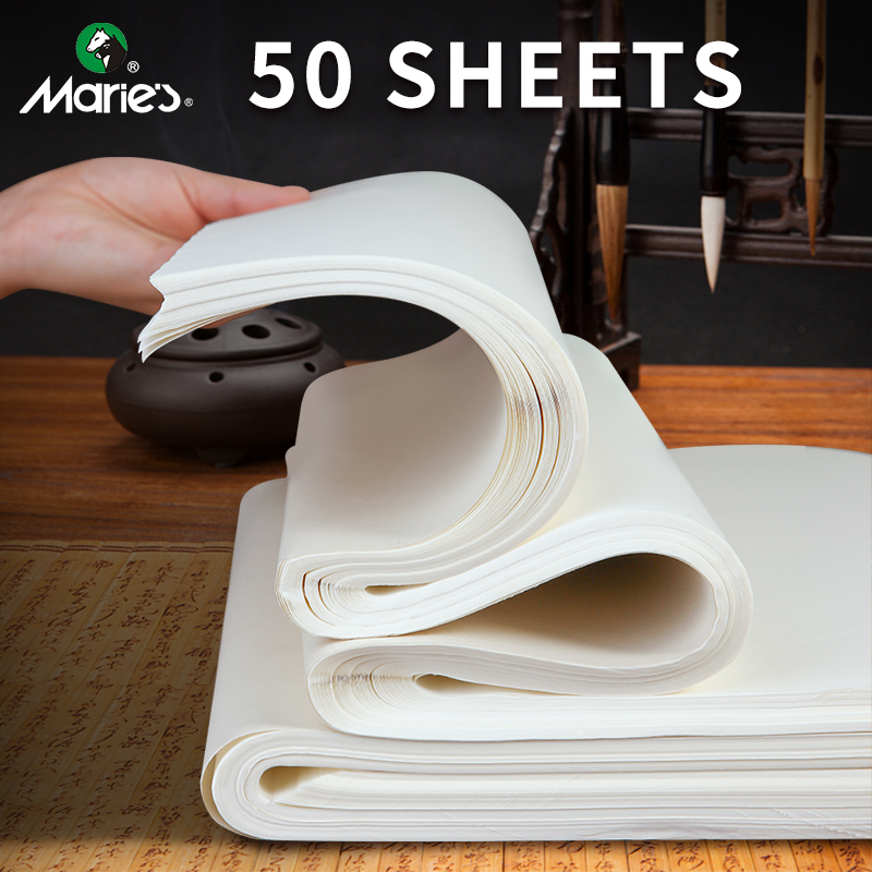 Ink Blotter Paper - 50 Sheets Marie's Rice Paper,Sheng (Raw)