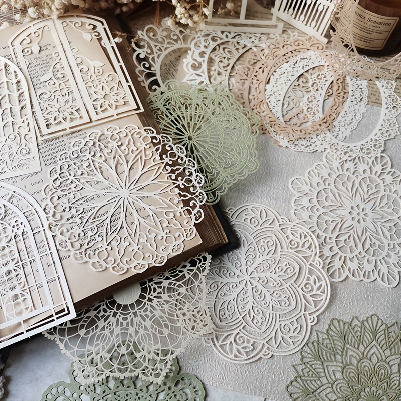 10 pcs Vintage Lace Hollow Mat - Ink Blotter Paper 评论和价格