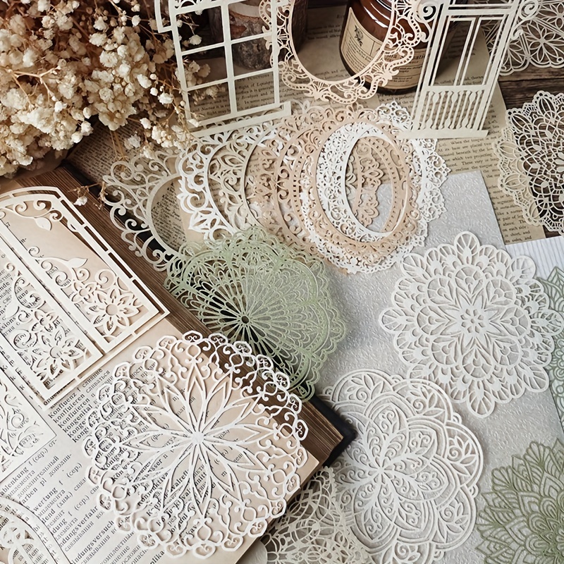 10 pcs Vintage Lace Hollow Mat - Ink Blotter Paper 评论和价格