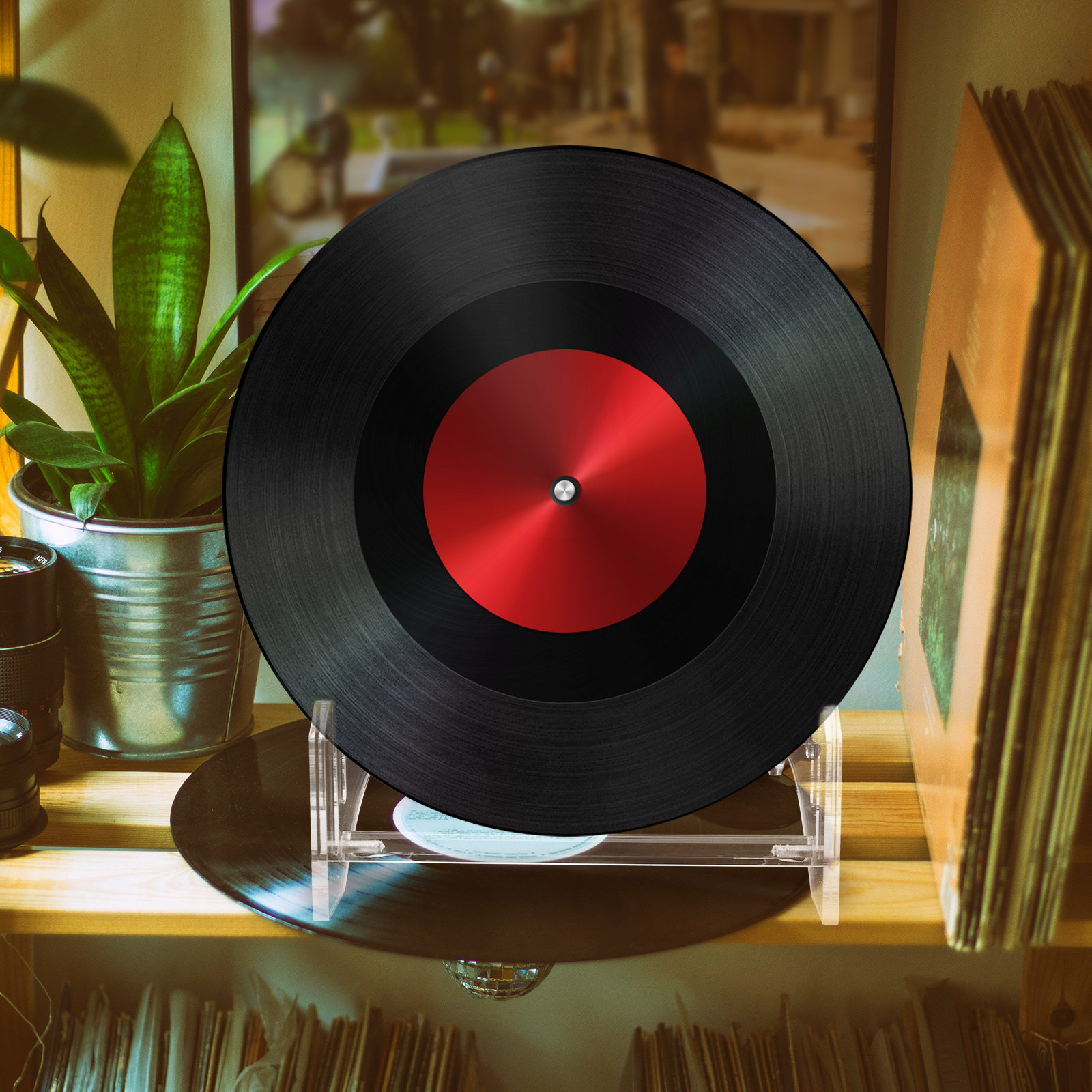 Tiered Acrylic Record Display  - Magazine Holder Rack 评论和价格