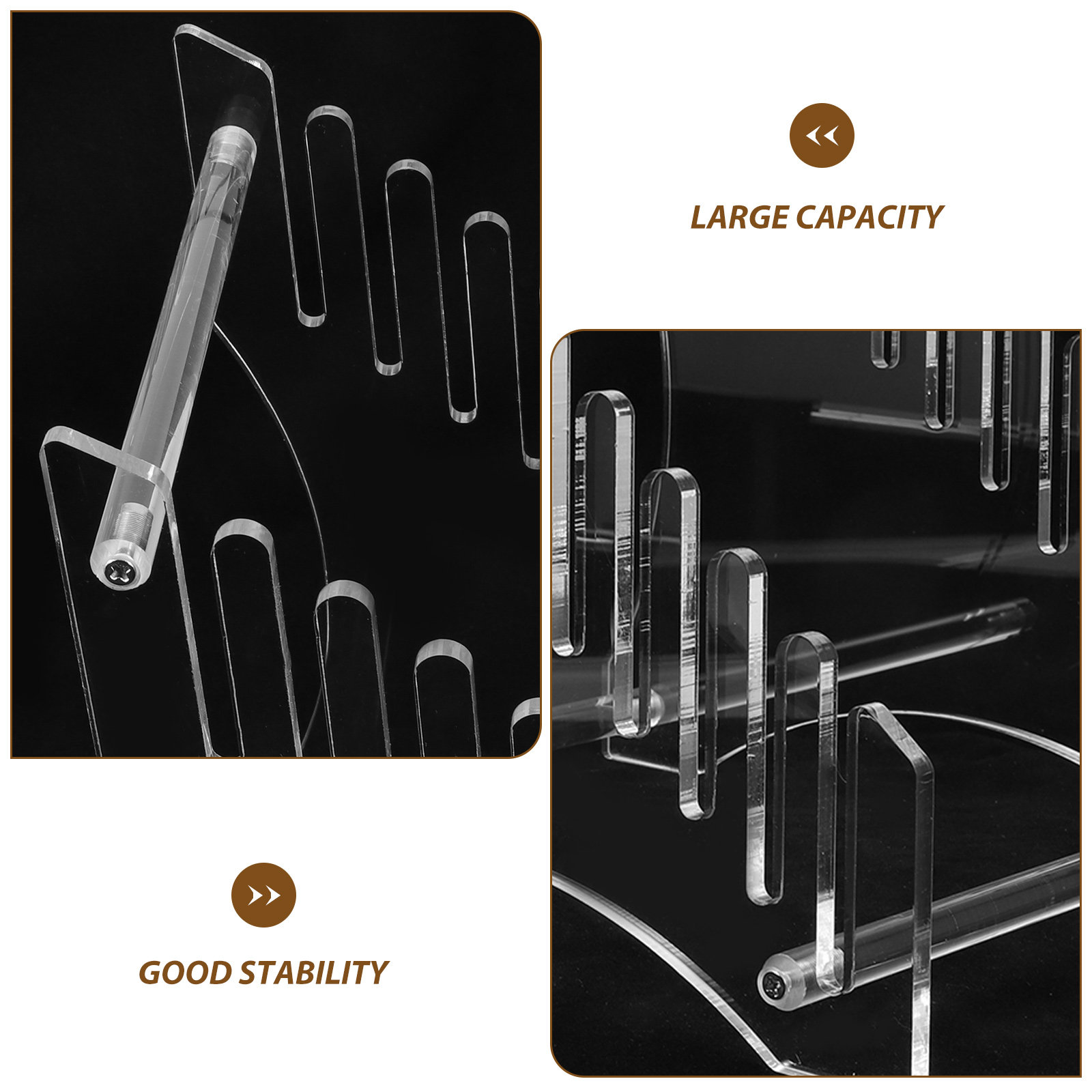 Tiered Acrylic Record Display  - Magazine Holder Rack 评论和价格