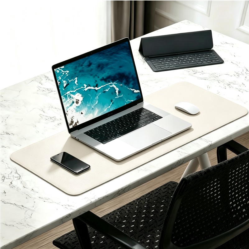 1pc Large Faux Leather Mouse P - Leather Desk Pad 评论和价格