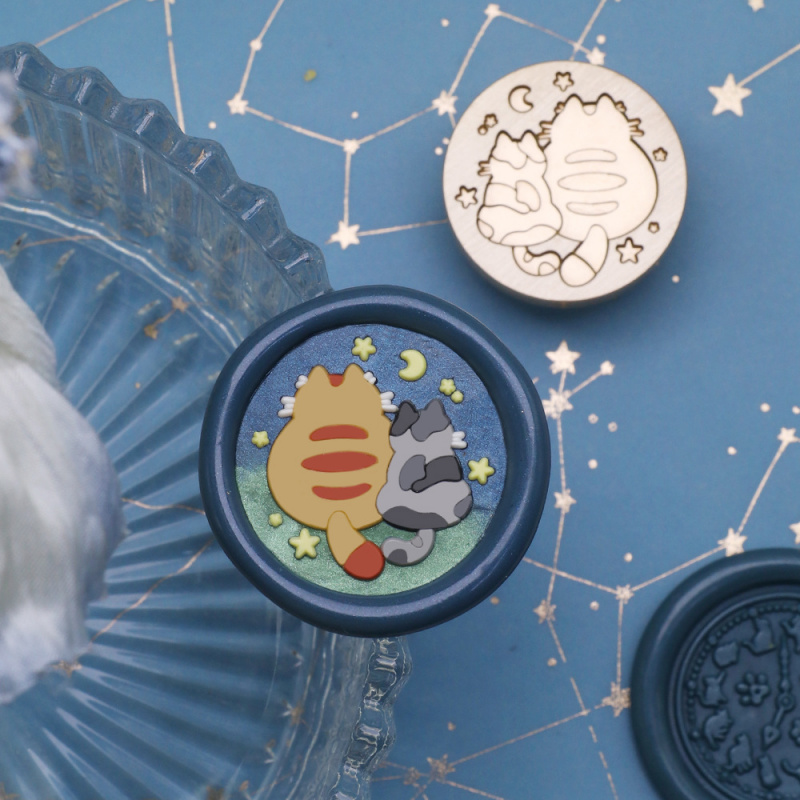 Cat Series 25mm Chapter Wax Se - Wax Seal Stamp Set 评论和价格