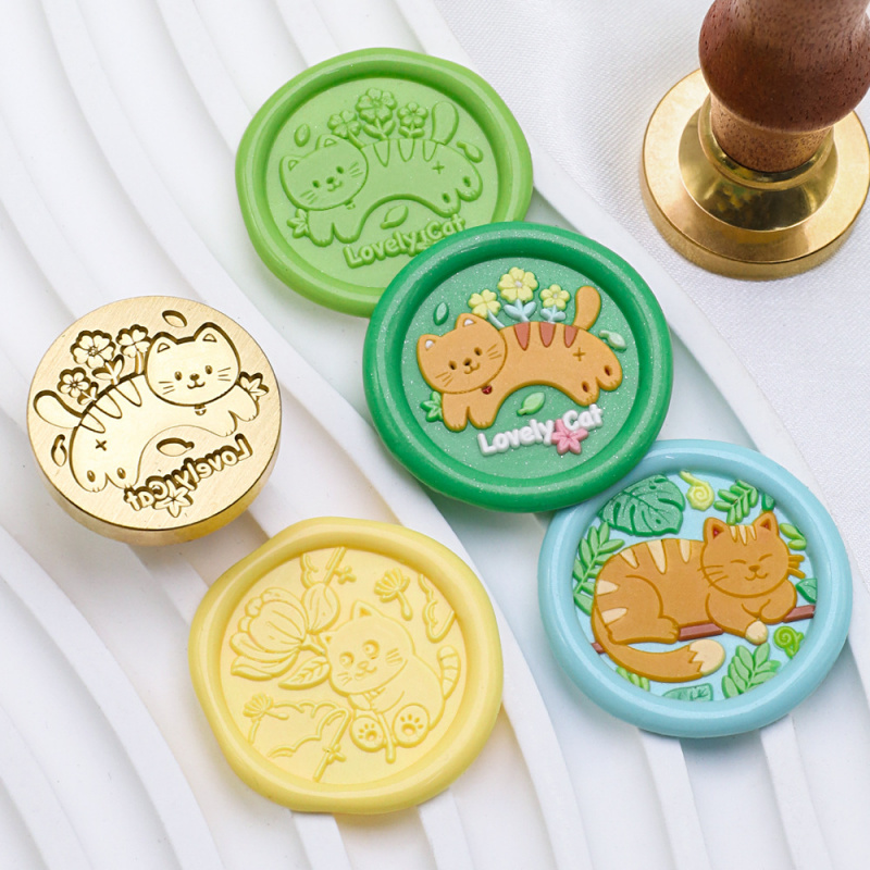 Cat Series 25mm Chapter Wax Se - Wax Seal Stamp Set 评论和价格