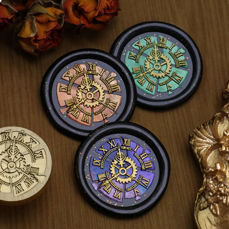 Retro Clock Wax Stamp Bear Rab - Wax Seal Stamp Set 评论和价格