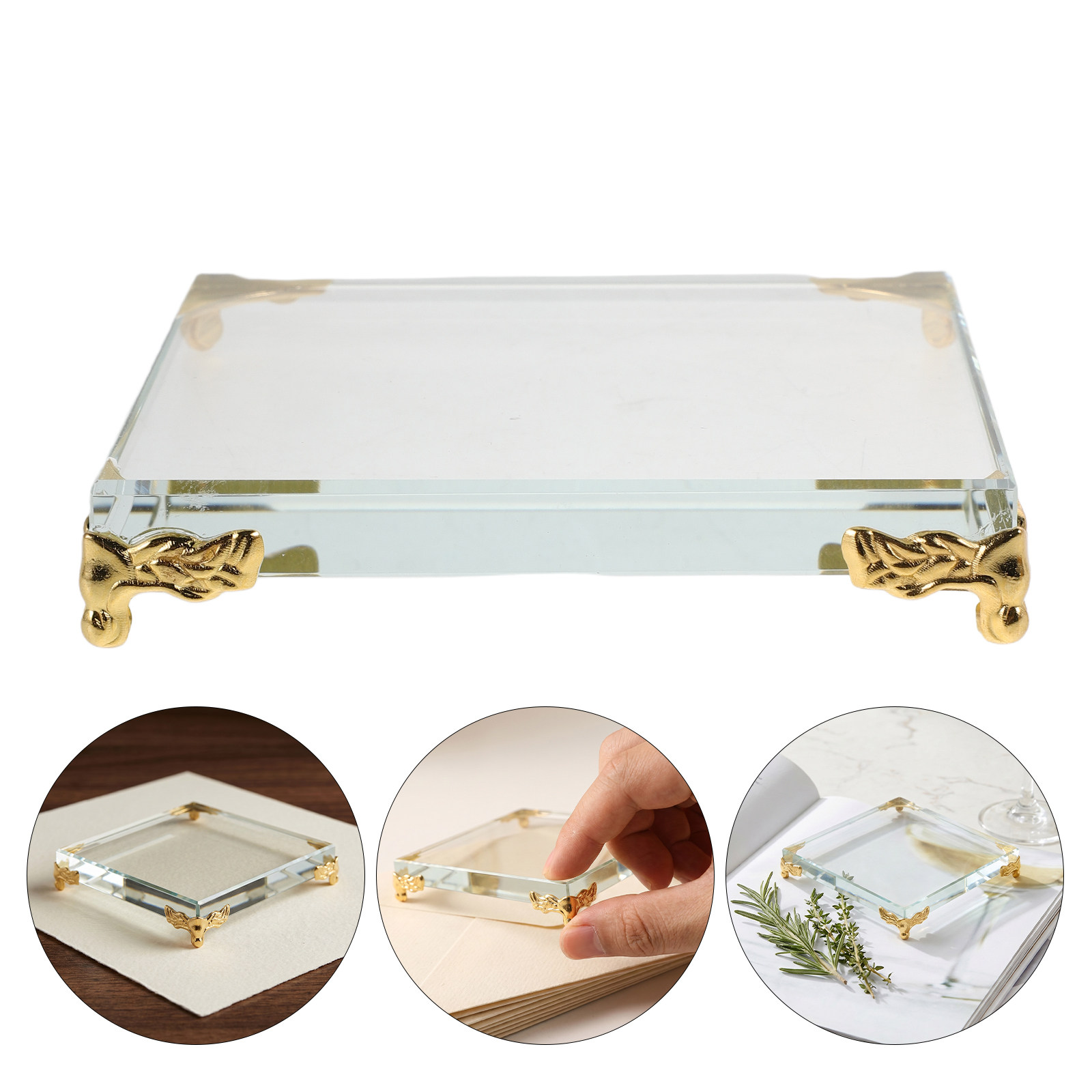 Square Crystal Paperweight Gol - Paper Weight Crystal 评论和价格